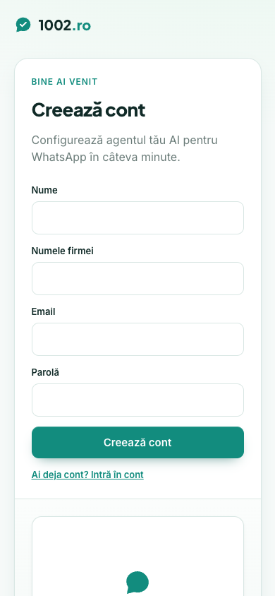 The same account setup, mobile version.
